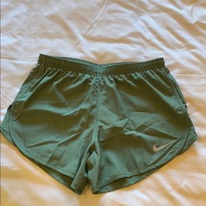 Army green Nike dri-fit shorts